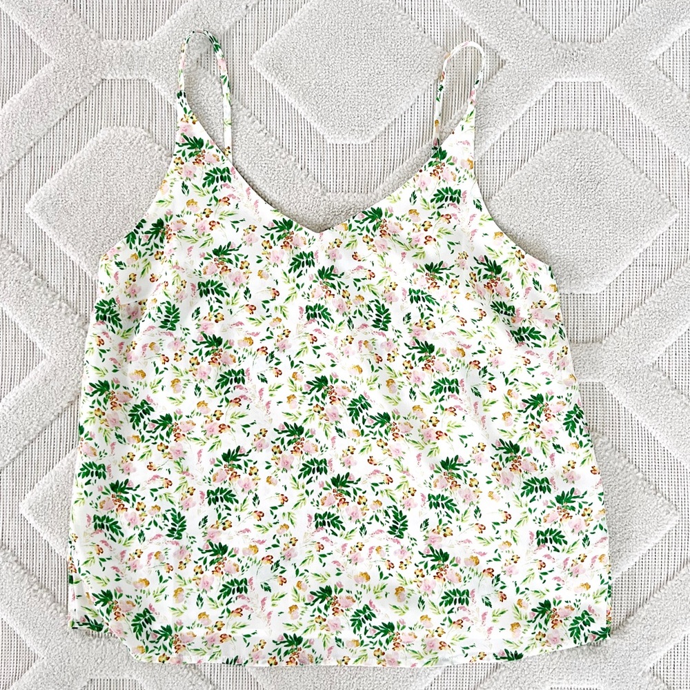 Silky floral cami top